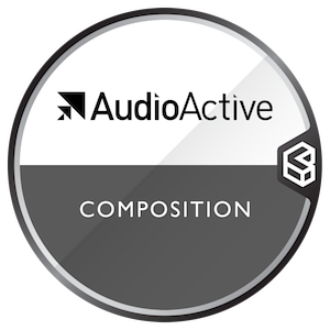 Earners of this badge have engaged in music composition activity in a real world setting (whether online or in person sessions), with AudioActive, by creating a song or piece of music.